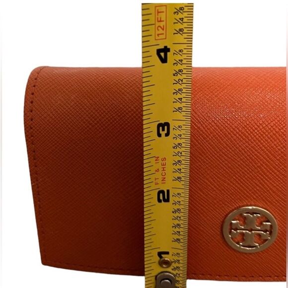 Tory Burch Orange Sunglasses Leather Case Magnetic Closure - Picture 9 of 9